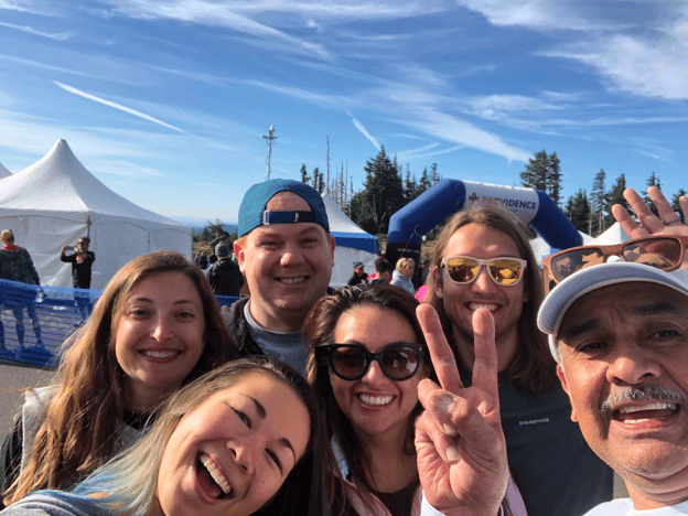 At the start of the Hood to Coast 199 miles run.